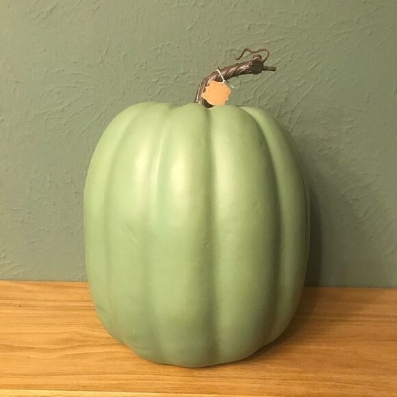 Handpainted Floral Faux Pumpkin  - Picture 3 of 3